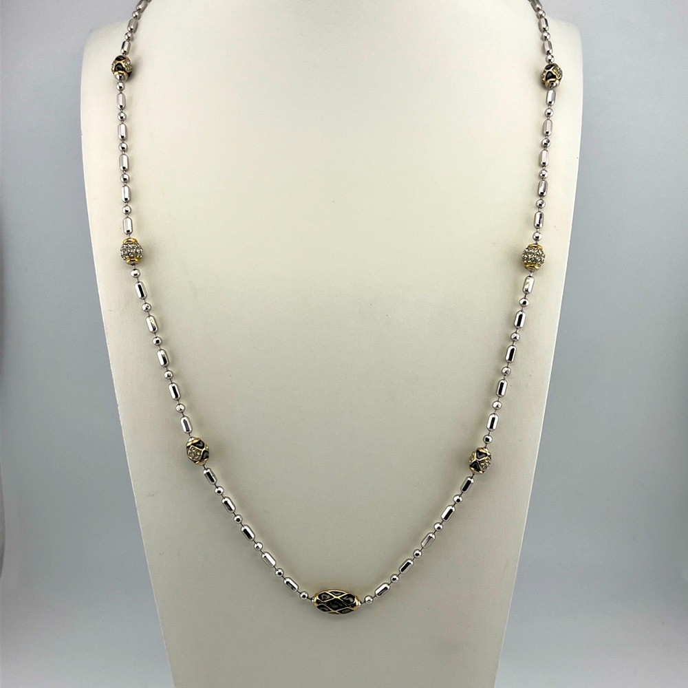 Elegant Silver and Gold Toned JM Jewelry Women's Necklace